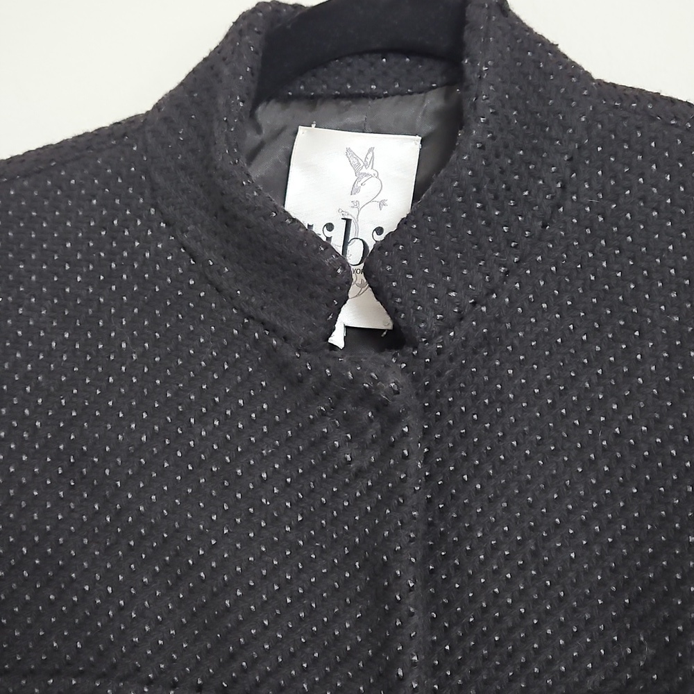 Tibi New York Black Textured Wool Blend Jacket Blazer Coat Size 4 - Picture 9 of 11